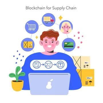 Retail Tech. Flat Vector Illustration Stock Illustration