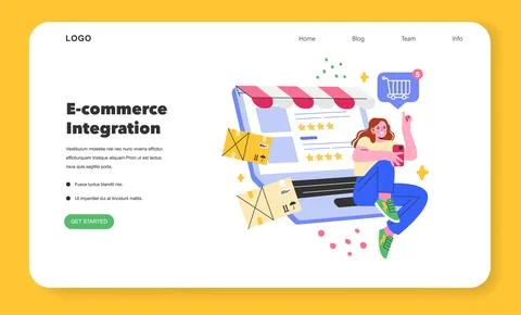 Retail Tech. Flat Vector Illustration Stock Illustration