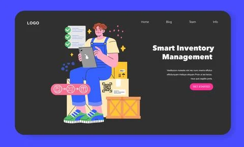 Retail Tech. Flat Vector Illustration Stock Illustration