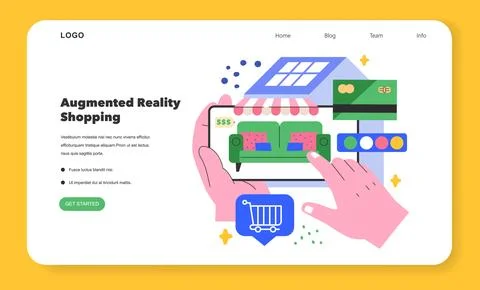 Retail Tech. Flat Vector Illustration Stock Illustration