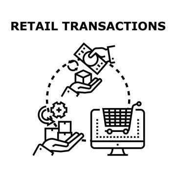 Retail transactions vector concept for shopping and commerce イラスト素材