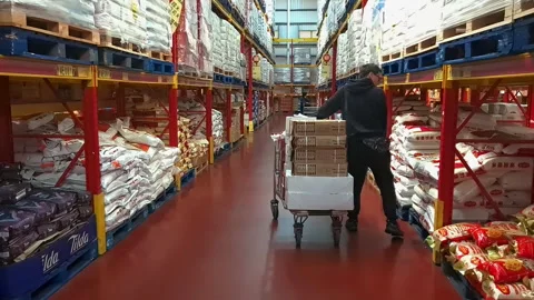 Retail warehouse. Stock Footage 312455940