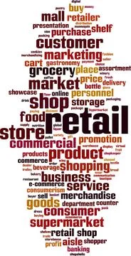 Retail word cloud Stock Illustration