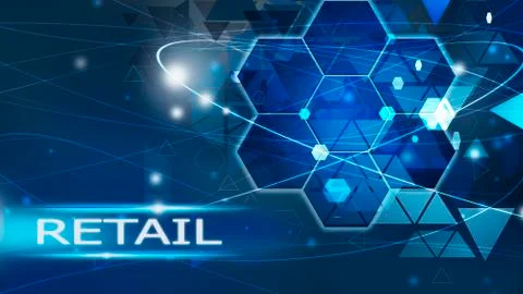 Retail,Innovation Computer Data Technology,Business concept ideea background Stock Illustration