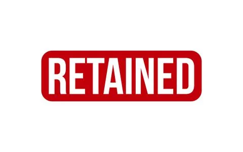 Retained Stamp. Red Retained Rubber grunge Stamp Stock Illustration