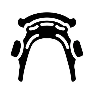 Retainer orthodontist glyph icon vector illustration Stock Illustration