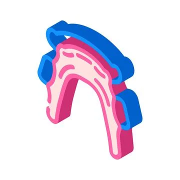Retainer orthodontist isometric icon vector illustration Stock Illustration