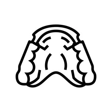 Retainer orthodontist line icon vector illustration Stock Illustration