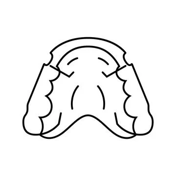 Retainer orthodontist line icon vector illustration Stock Illustration