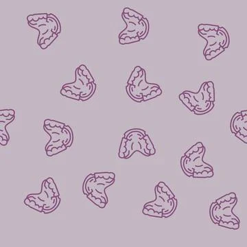 Retainer orthodontist line seamless pattern Stock Illustration