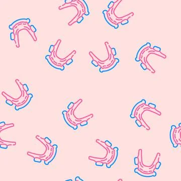Retainer orthodontist vector seamless pattern Stock Illustration