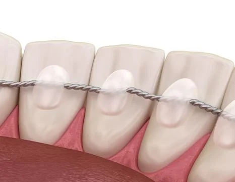Retainers dental installed after braces treatment, Medically accurate dental Stock Illustration