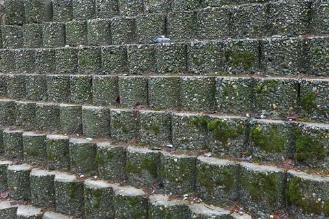 Retaining concrete wall Stock Photos