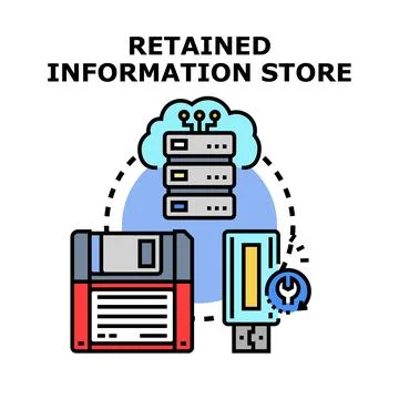 Retaining digital information on various data storage devices イラスト素材