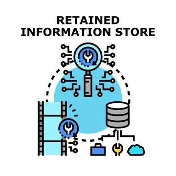 Retaining information store concept vector illustration Illustrazione stock