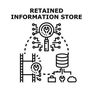 Retaining information store concept vector illustration Stock Illustration