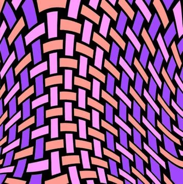 Retangles pattern purple pink orange black Illustrazione stock