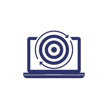 Retargeting vector icon on white Stock Illustration