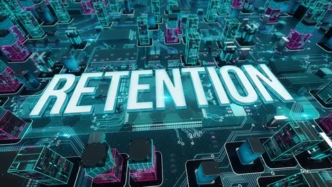 Retention with digital technology concept Vidéo 103632020