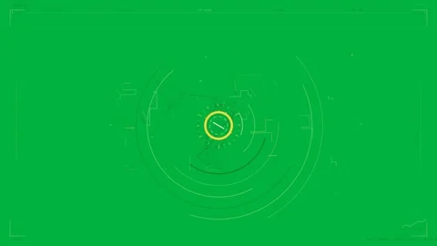 Reticle activating, expanding rings and rotating mesh, scanning for lock-on on Stock Footage 333972314