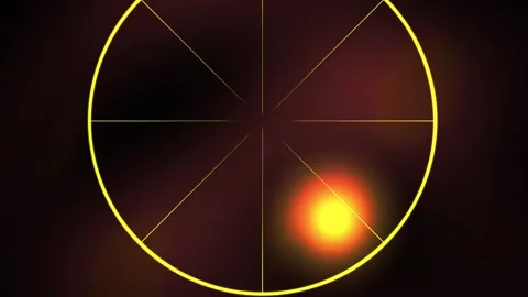 Reticle scope sight with glowing light. Video stock 336708448