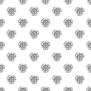 Reticle target seamless pattern with aiming crosshairs Stock Illustration
