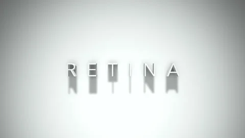 Retina 3D title animation with shadows on a white background Stock Footage 297672960