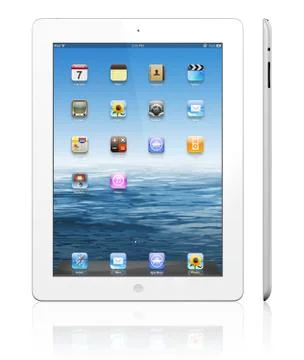 The retina display on the new, third-generation Stock Illustration