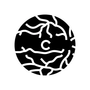 Retina examination optometry vision glyph icon vector illustration Stock Illustration