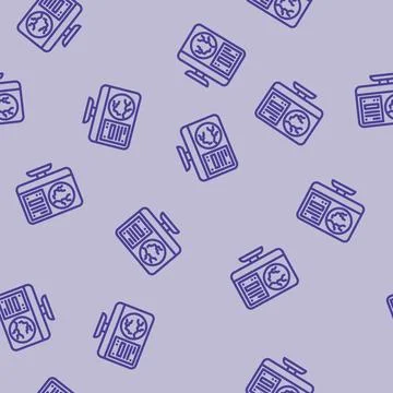 Retina examination optometry vision line vector seamless pattern Stock Illustration