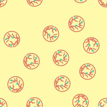 Retina scan biometric vector seamless pattern Illustrazione stock