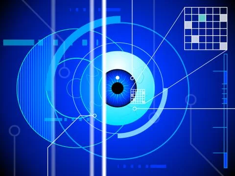 Retina scan Stock Illustration