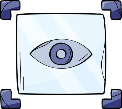 Retina scanner biometric security Illustrazione stock