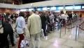 Retina scanning and passport control in Dubai international airport HD Footage