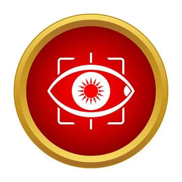 Retina scanning eye biometric security access icon Stock Illustration