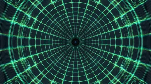 Retinal Scan Data Technology Tunnel Stage Podium Background Intro Stock Footage 285658400