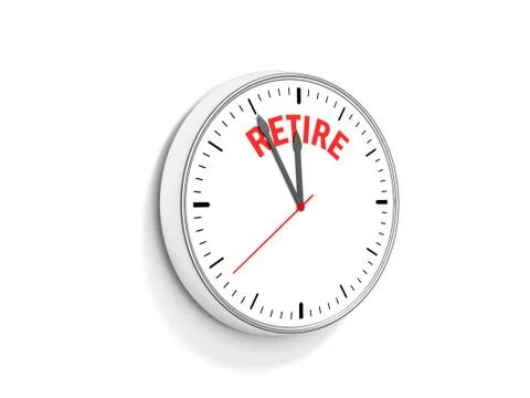 Retire Clock Illustrazione stock