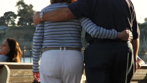 Retired couple at beach Video stock 4488105