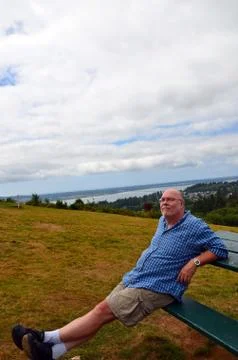 Retired Man On Vacation Stock Photos