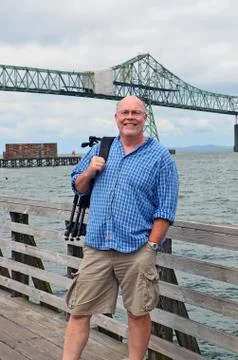 Retired Man On Vacation Foto stock
