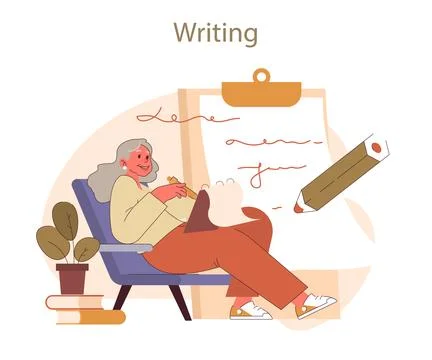 Retirees' Activities concept. Stock Illustration