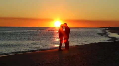 Retirees Romance Sunset Stock-Footage 21732795