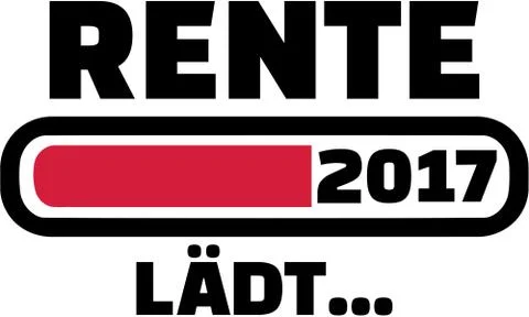 Retirement 2017 is Loading. German design Stock Illustration