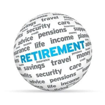 Retirement 3d sphere Stock Illustration