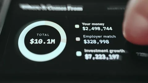 Retirement Account Sources Donut Chart Stock Footage 337047031