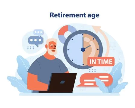 Retirement age concept. Stock-Illustration