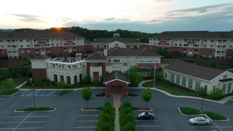 Retirement community complex in America. Multiple assisted living homes Stock-Footage 202916227