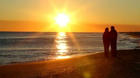 Retirement Couple Sunset Видео 21243540