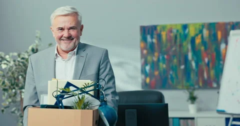 Retirement of experienced long-time director, manager, head of the company Stockbeeldmateriaal 164878417