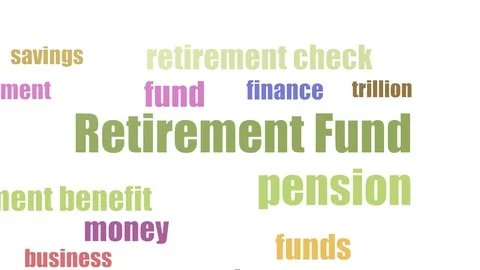 Retirement Fund Tag Cloud Animated Isolated On White Stock Footage 103097207